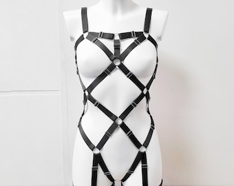 Harness woman outfit, Chest harness for women, Top harness belt, Harness lingeries, Fullbody harness, Waist belt, Harness bodysuit
