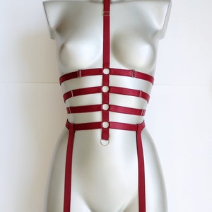 Harness for women full body, Handmade lingerie set Sceleton