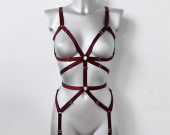 Harness woman outfit, Chest harness for women, Top harness belt, Harness lingeries, Fullbody harness, Waist belt, Harness bodysuit