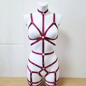 Harness woman outfit, Chest harness for women, Top harness belt, Harness lingeries, Fullbody harness, Waist belt, Harness bodysuit