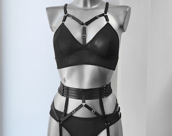 Transparent lingerie for women full set, Handmade lingerie set Morwi