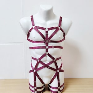 Herren Dessous Geschirr Männer Ganzkörper, Jockstraps für Männer Bodysuit, Brust Herrengeschirr, Gay Geschirr Rave Outfit Festival Kleidung