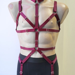 Herren Dessous Geschirr Männer Ganzkörper, Jockstraps für Männer Bodysuit, Brust Herrengeschirr, Gay Geschirr, Rave Outfit Festival Kleidung