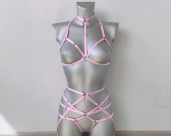 Harness for women full body, Handmade lingerie set Hnoss