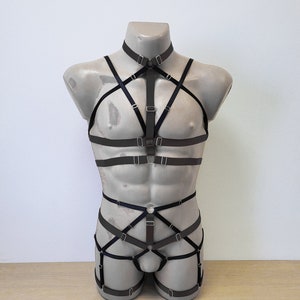 Mens lingerie harness men full body, Jockstraps for men pants and top, Chest men's harness, Gay harness