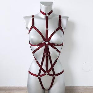 Harness woman outfit, Chest harness for women, Top harness belt, Harness lingeries, Fullbody harness, Waist belt, Harness bodysuit