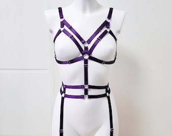 Harness woman outfit, Chest harness for women, Top harness belt, Harness lingeries, Fullbody harness, Waist belt, Harness bodysuit