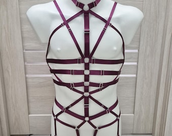 Mens lingerie harness men full body, Jockstraps for men pants and leather top, Chest men's harness, Gay harness outfit