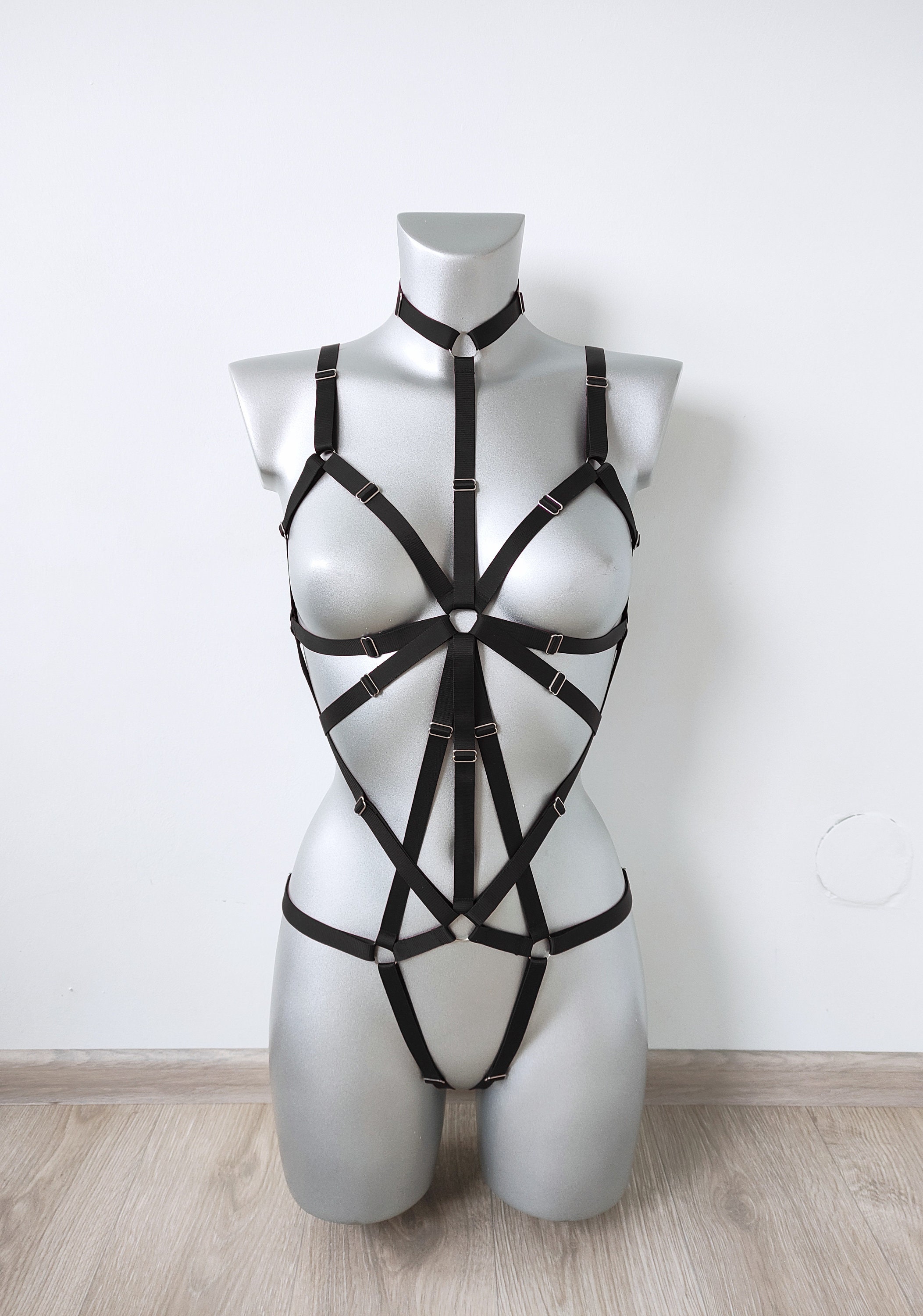 Harness woman outfit, Chest harness for women, Top harness belt, Harness lingeries, Fullbody harness, Waist belt, Harness bodysuit
