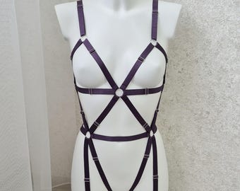 Harness woman outfit, Chest harness for women, Top harness belt, Harness lingeries, Fullbody harness, Waist belt, Harness bodysuit
