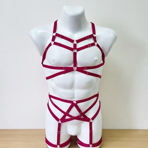 Herenlingerieharnas heren full body, heupgordel voor mannen, borstharnas voor heren, gay harnas, Rave-outfit festivalkleding