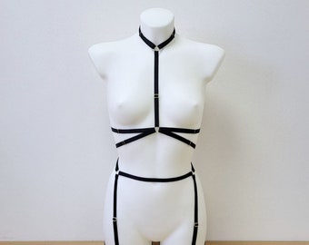 Harness woman outfit, Chest harness for women, Top harness belt, Harness lingeries, Fullbody harness, Waist belt, Harness set