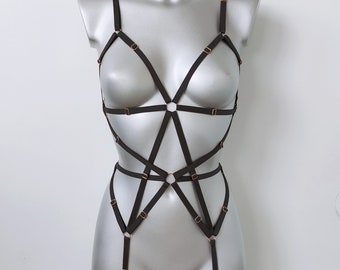 Vrouwenuitrusting harnas, borstharnas voor vrouwen, topharnasriem, harnaslingerie, fullbody harnas, heupgordel, romper harnas