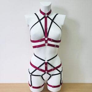 Harness woman outfit, Chest harness for women, Top harness belt, Harness lingeries, Fullbody harness, Waist belt, Harness bodysuit