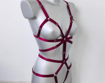 Harness woman outfit, Chest harness for women, Top harness belt, Harness lingeries, Fullbody harness, Waist belt, Harness bodysuit