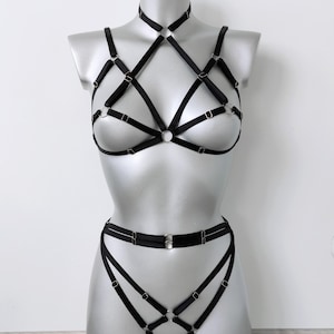 Harness woman outfit, Chest harness for women, Top harness belt, Harness lingeries, Fullbody harness, Waist belt, Harness set women