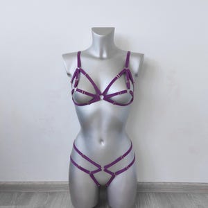 Harness for women full body, Handmade lingerie set Kiki