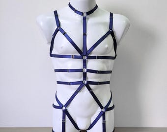 Harness for men full body, Man chest harness, Fullbody harness for men, Jockstraps for man, Open bodysuit, Queer lingerie