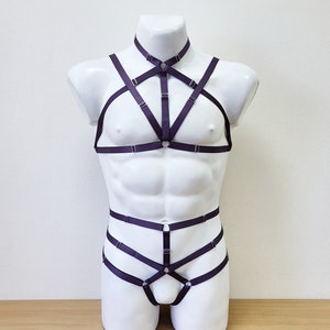 Herren elastischer Harness, Cosplay Mann Kostüm, Jockstraps für Männer, Rave Festival Brust Herren Harness, Gay Harness, Body Lingerie Harness