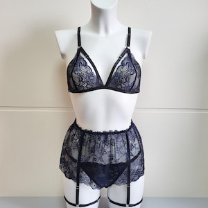 Boudoir lingerie, Lace bra, Garter belt lingerie, Full set lingerie, Bra and panty set, Lingerie sets classy, Elegant underwear, Lace skirt