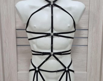 Mens lingerie harness men full body, Jockstraps for men bodysuit, Chest men's harness, Gay harness, Rave outfit festival clothing