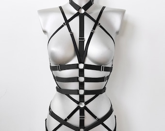Harness woman outfit, Chest harness for women, Top harness belt, Harness lingeries, Fullbody harness, Waist belt, Harness bodysuit