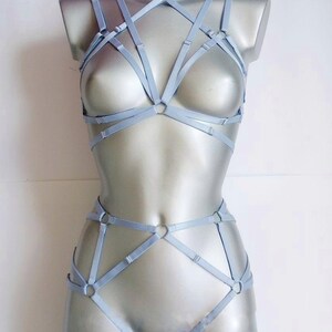 Harness for women full body, Handmade lingerie set Saga