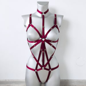 Harness woman outfit, Chest harness for women, Top harness belt, Harness lingeries, Fullbody harness, Waist belt, Harness bodysuit