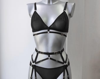 女性用透明ランジェリーフルセット、ハンドメイドランジェリーセットラヴェンナ