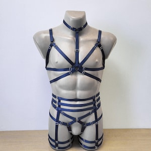 Mens lingerie harness men full body, Jockstraps for men bodysuit, Chest men's harness, Gay harness, Rave outfit festival clothing