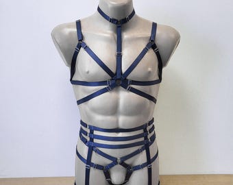 Mens lingerie harness men full body, Jockstraps for men bodysuit, Chest men's harness, Gay harness, Rave outfit festival clothing