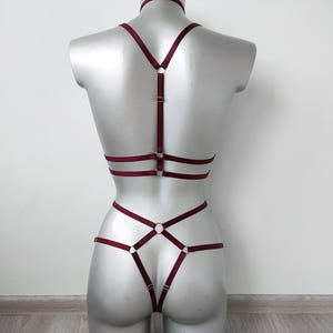 Harness for women full body, Handmade lingerie set Nyx