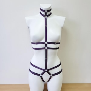 Harness woman outfit, Chest harness for women, Top harness belt, Harness lingeries, Fullbody harness, Waist belt, Harness bodysuit