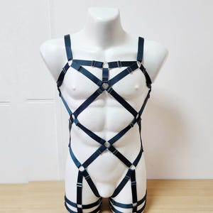 Herren Dessous Geschirr Männer Ganzkörper, Jockstraps für Männer Bodysuit, Brust Herrengeschirr, Gay Geschirr Rave Outfit Festival Kleidung
