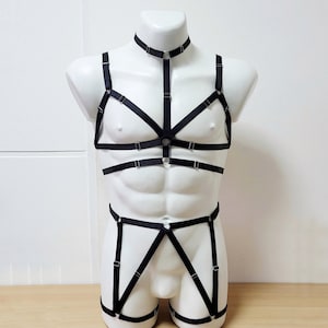 Mens lingerie harness men full body, Jockstraps for men bodysuit, Chest men&#39;s harness, Gay harness, Rave outfit festival clothing