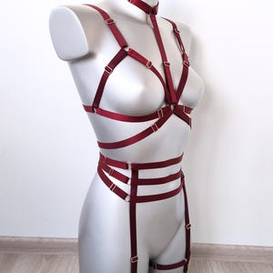 Harness for women full body, Handmade lingerie set Persephone