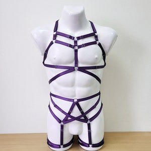 Mens lingerie harness men full body, Jockstraps for men bodysuit, Chest men&#39;s harness, Gay harness, Rave outfit festival clothing