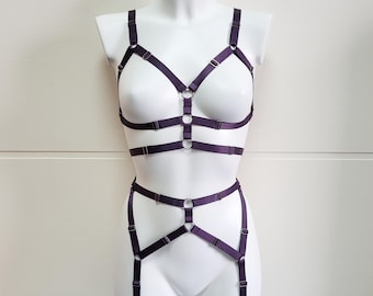 Harness for women full body, Handmade lingerie set Zorya