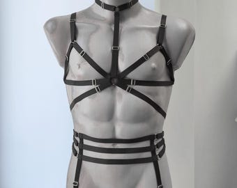 Herren-Dessous-Harness, Ganzkörper-Jockstraps für Herren, Brust-Harness für Männer, Gay-Harness, Rave-Outfit, Festivalkleidung.