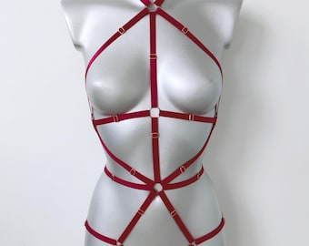 Harness woman outfit, Chest harness for women, Top harness belt, Harness lingeries, Fullbody harness, Waist belt, Harness bodysuit