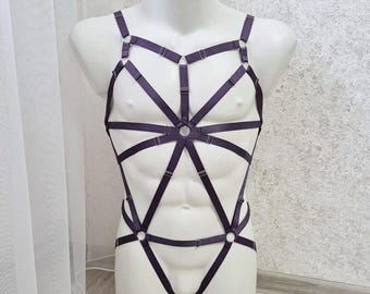 Mens lingerie harness men full body, Jockstraps for men bodysuit, Chest men's harness, Gay harness, Rave outfit festival clothing