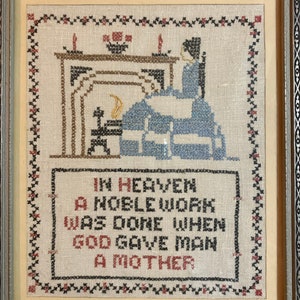 A Noble Work Cross Stitch Pattern | Historical Sampler Recharting | Reproduction Sampler | Digital PDF Pattern | World On A String by Dara