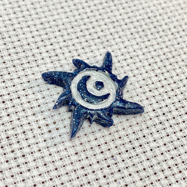 Moon and Stars Needle Minder | Celestial Needle Minder | Mystical Needle Minder | Occult Needle Minder | Moon Needle Minder | Cross Stitch