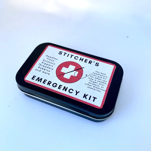 Stitcher's Emergency Kit | Cross Stitch, Embroidery, Sewing Kit | Crafter's First Aid Kit