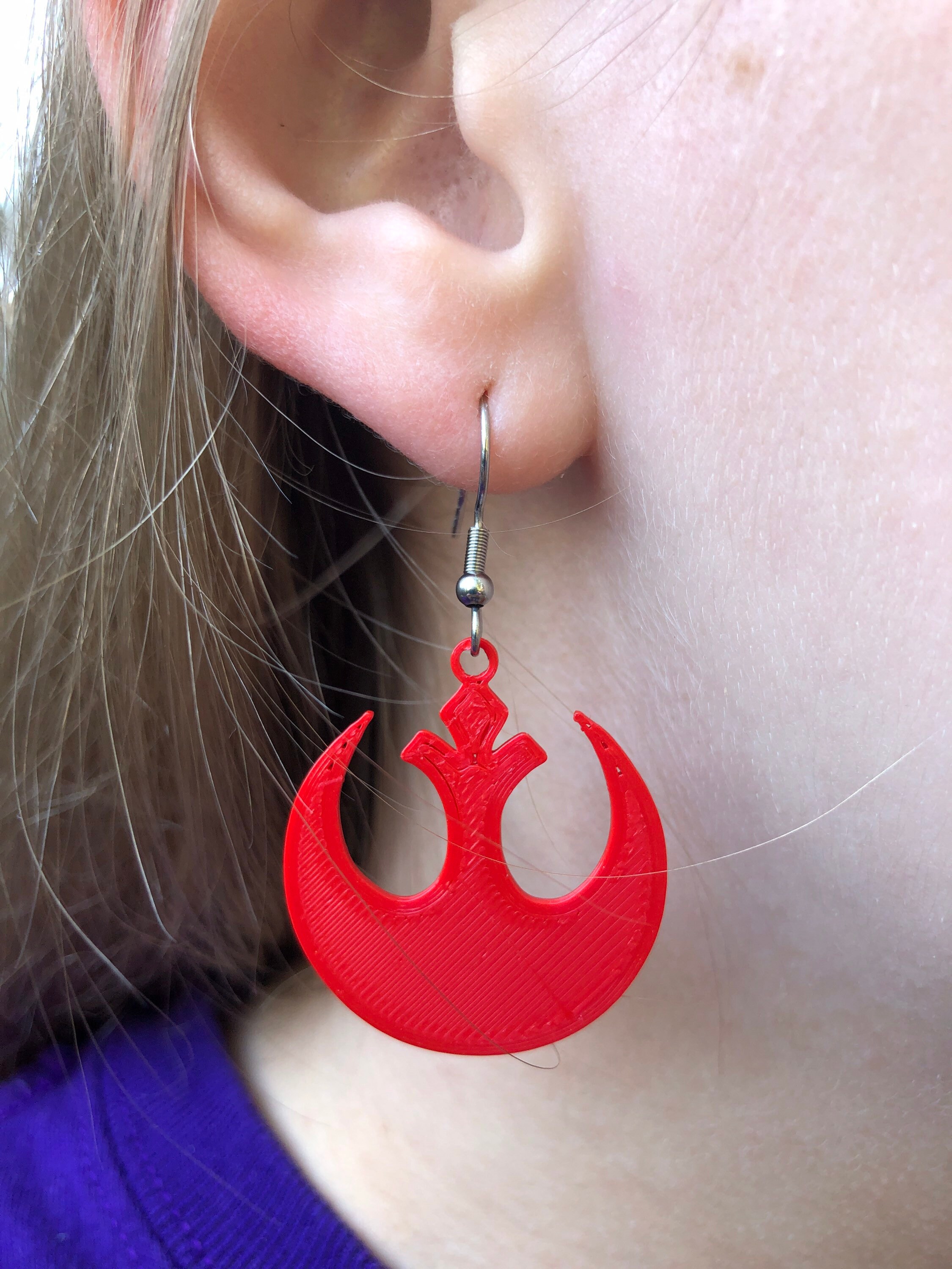 Star Wars Earrings Set Star Wars Earrings Rebel Jedi Etsy
