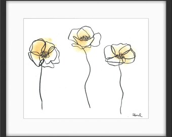 Three poppies