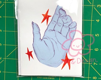 Hand/Stars Greeting Card