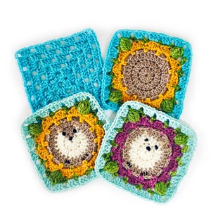 Hedgehog Crochet PATTERN | Granny Square | Sun Flower PATTERN | Intermediate Crochet