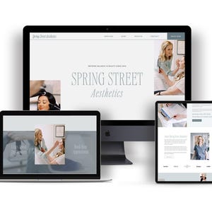 Showit Website Template for Med Spas, Aestheticians, Beauty Brands. Showit Template. Website Template Luxury. Website Template.