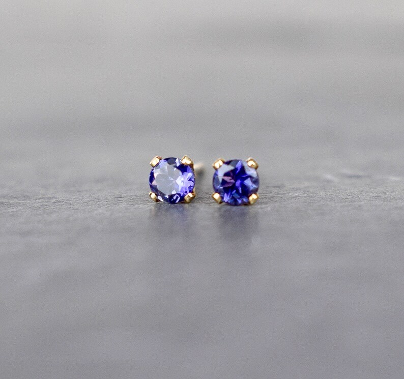 iolite stud earrings
